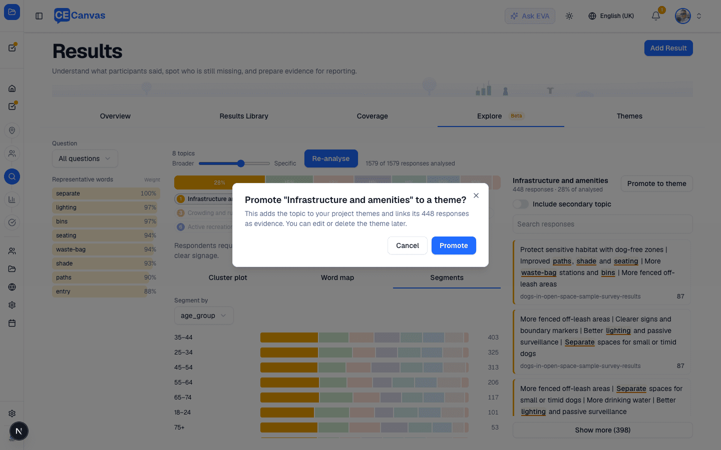 Promote to theme confirmation dialog
